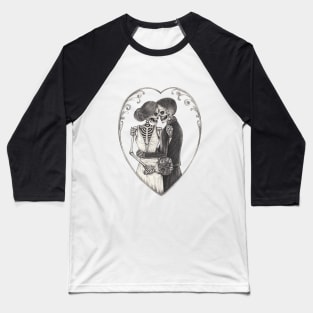 Couple love wedding skulls. Baseball T-Shirt